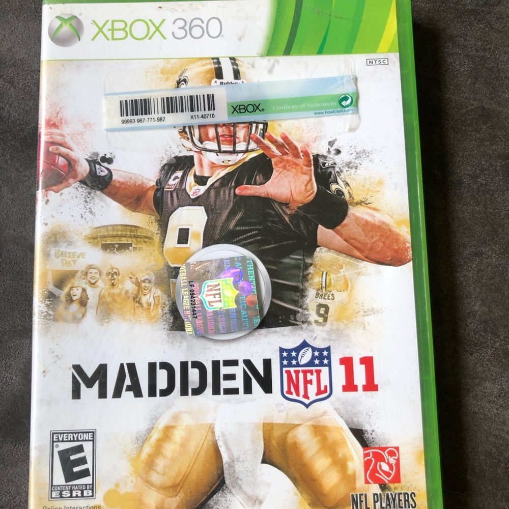 EUC Xbox 360 Madden 11 Game